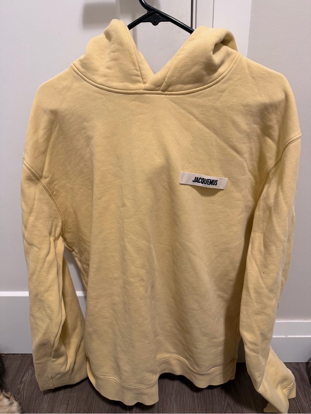 Jacquemus Men's Pale Yellow Crewneck Hoodie